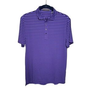 G/Fore Purple Striped‎ Polo Shirt Men's Size Small Golf Performance NEW